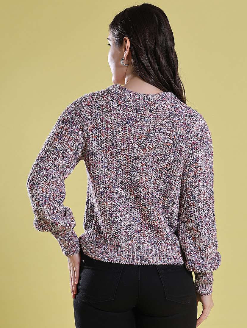 Women Self Design Long Sleeves Pullover - 22515928 -  Standard Image - 4