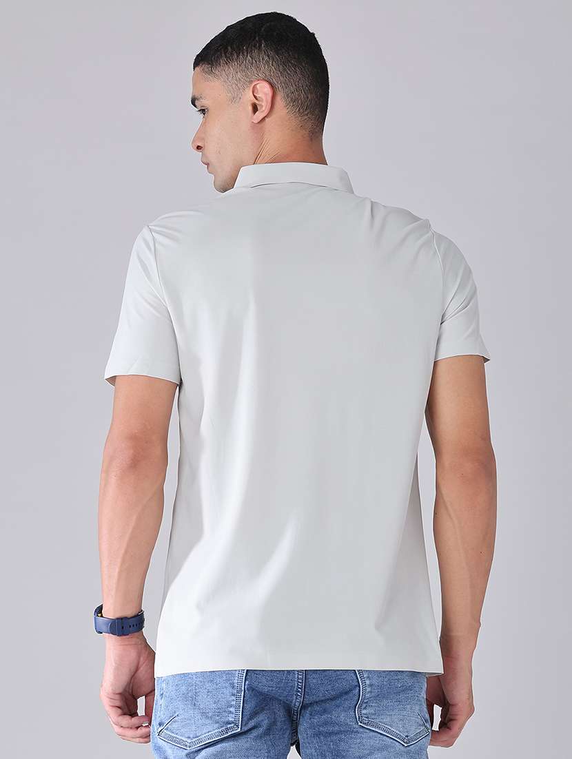 men self design short sleeve regular fit polo t-shirt - 22516669 -  Standard Image - 4