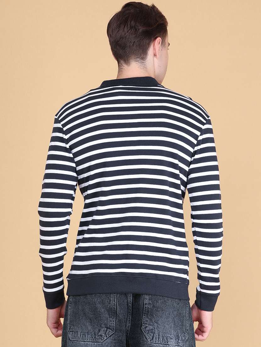 men striped long sleeves polo t-shirt - 22516786 -  Standard Image - 4