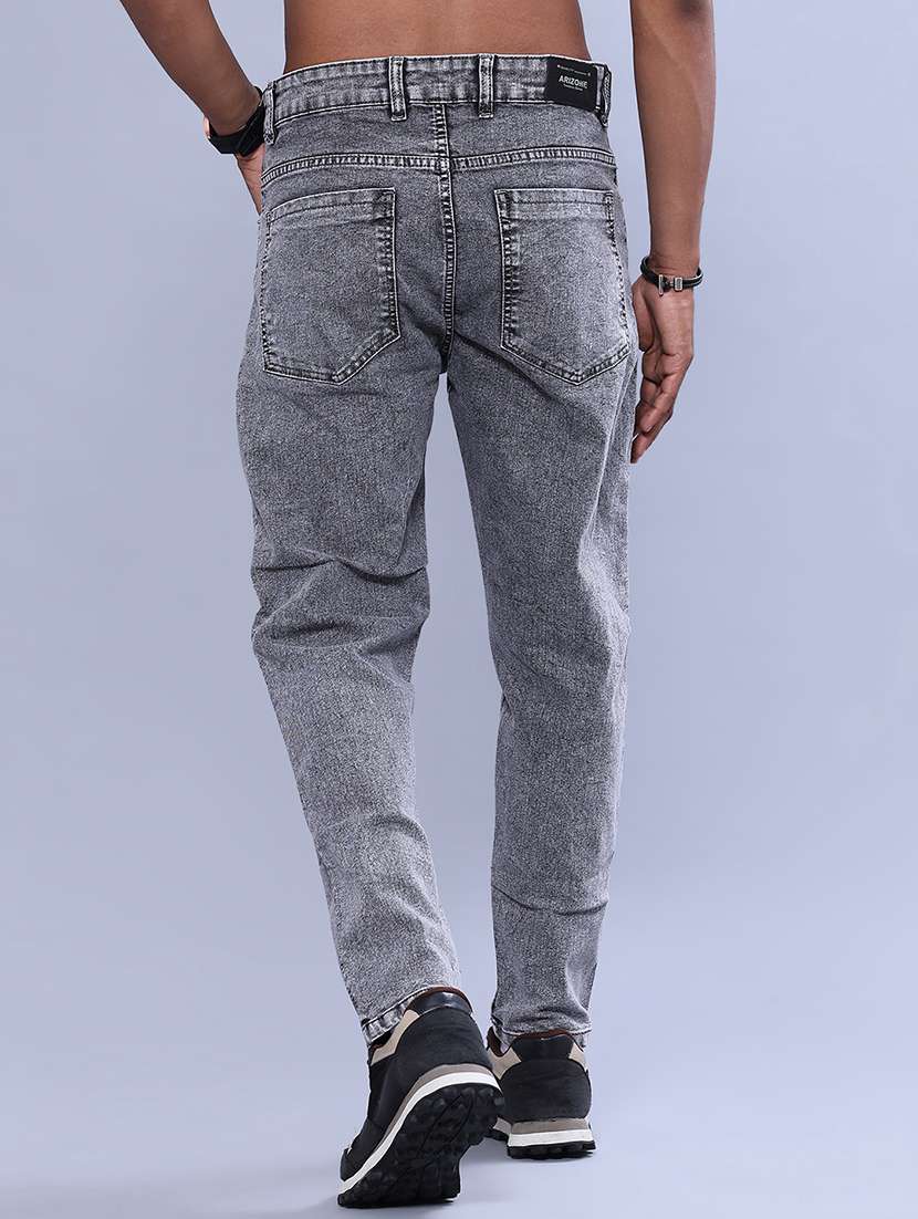 men washed mid rise full length slim fit jeans - 22517096 -  Standard Image - 4