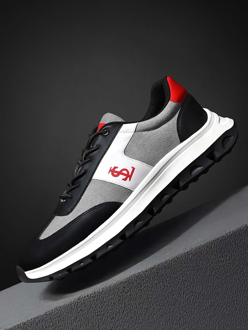 men color block lace up sneaker