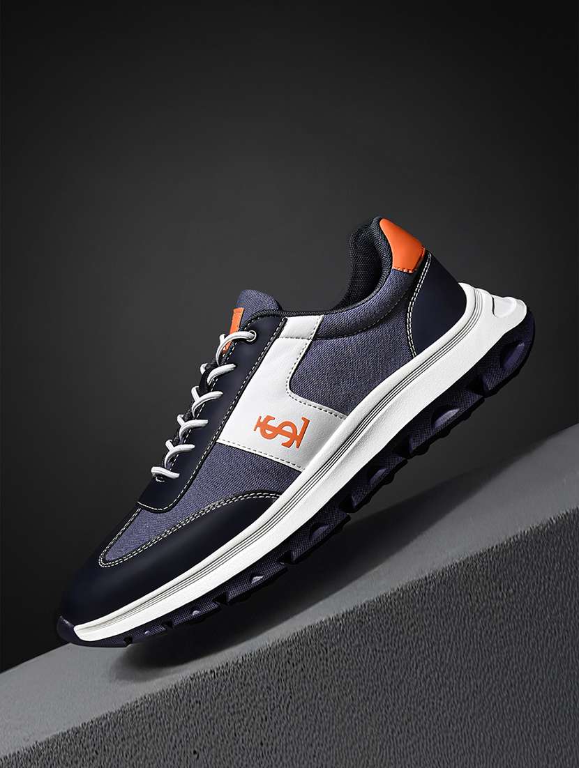 men color block lace up sneaker