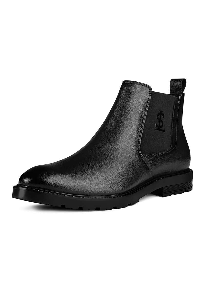men black slip on boot - 22517743 -  Standard Image - 1