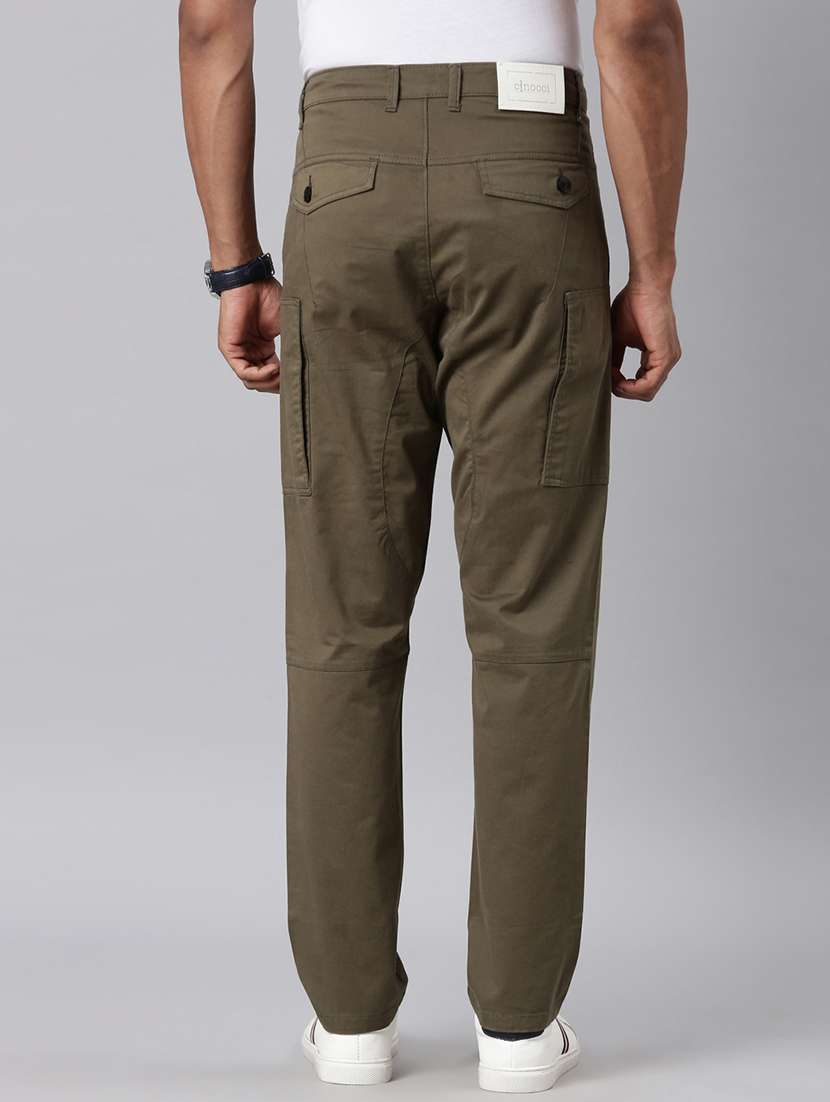 men solid mid rise regular fit cargo  - 22517745 -  Standard Image - 4