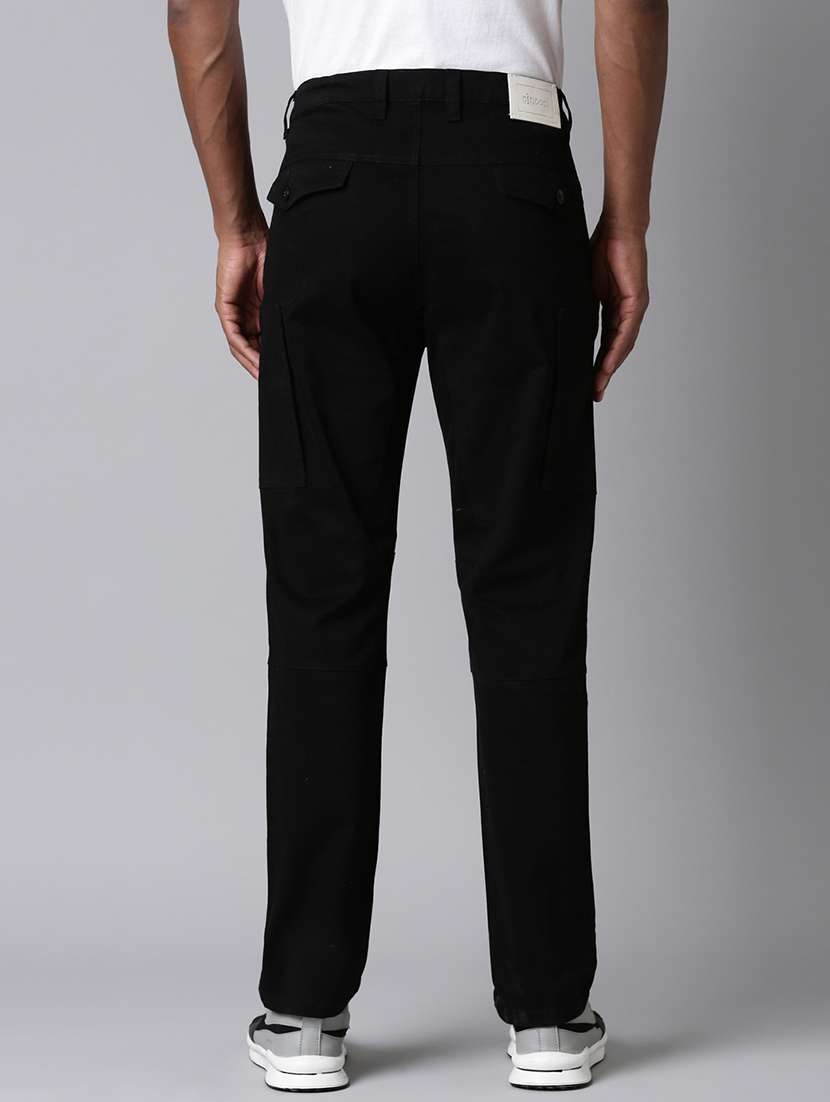 Men Solid Mid Rise Regular Fit Cargo - 22517746 -  Standard Image - 4