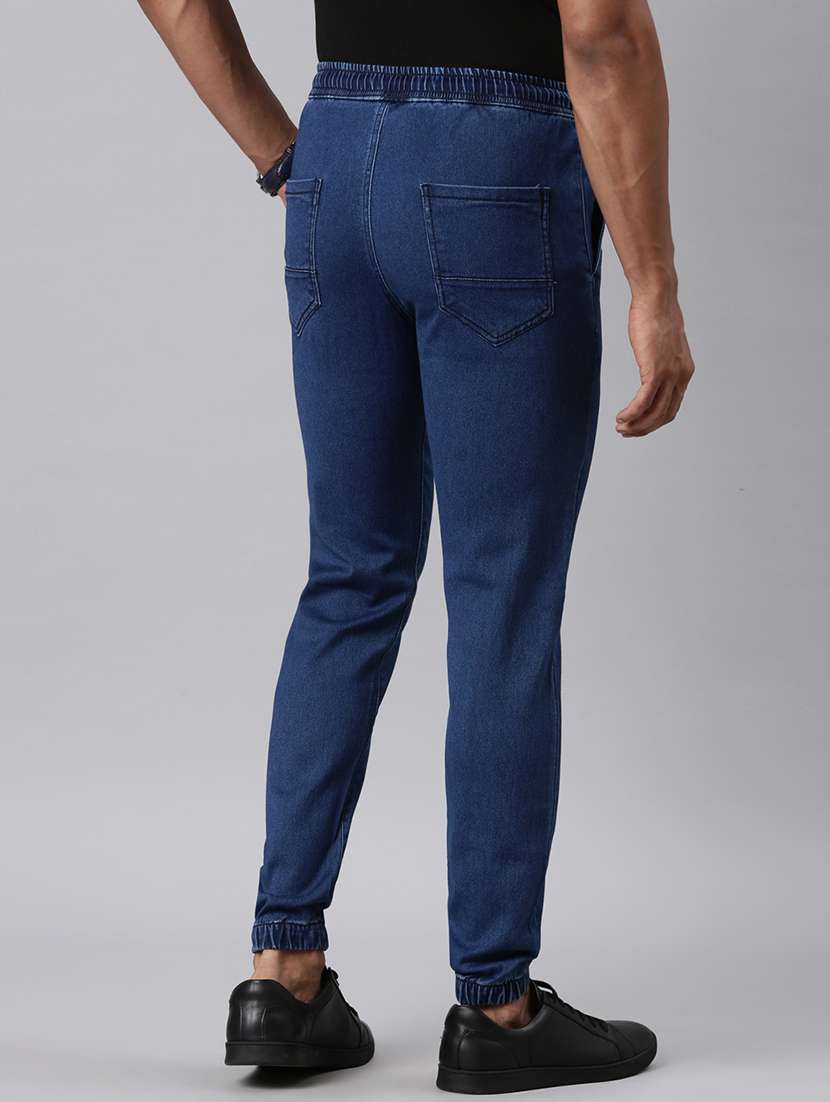 Men Solid Mid Rise Slim Fit Jogger - 22517747 -  Standard Image - 4