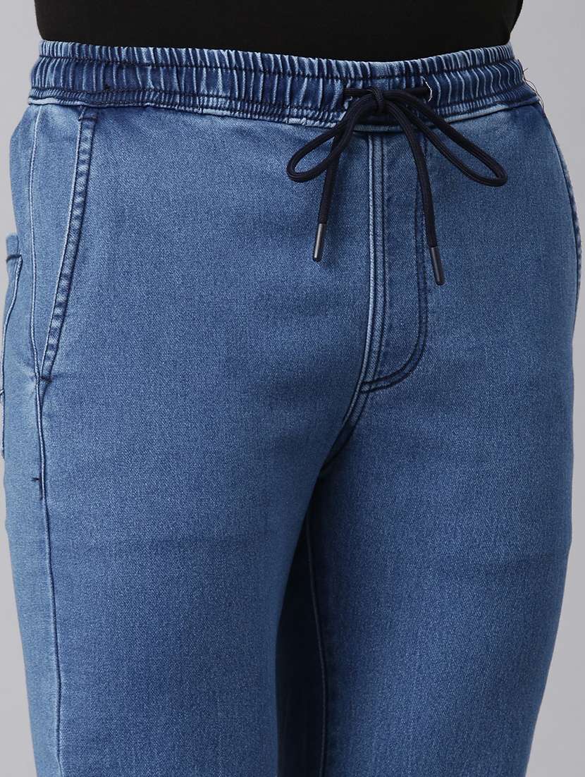 men solid mid rise slim fit jogger - 22517749 -  Standard Image - 1