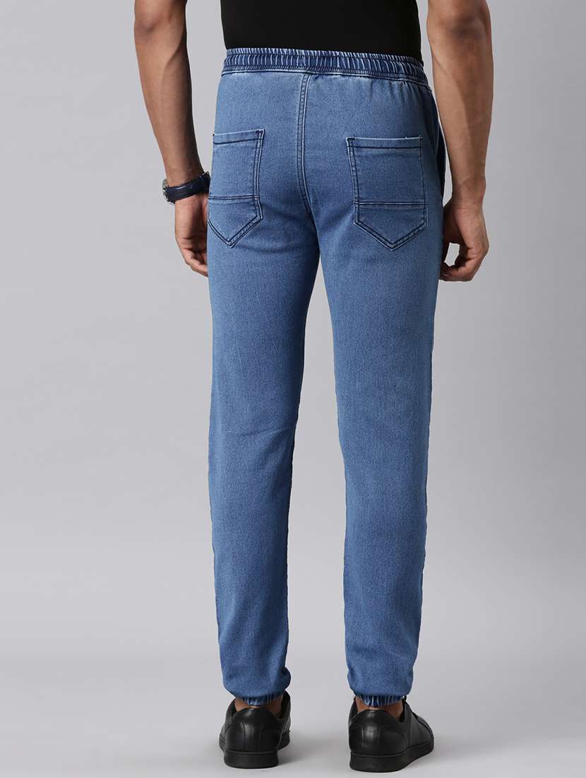 men solid mid rise slim fit jogger - 22517749 -  Standard Image - 4
