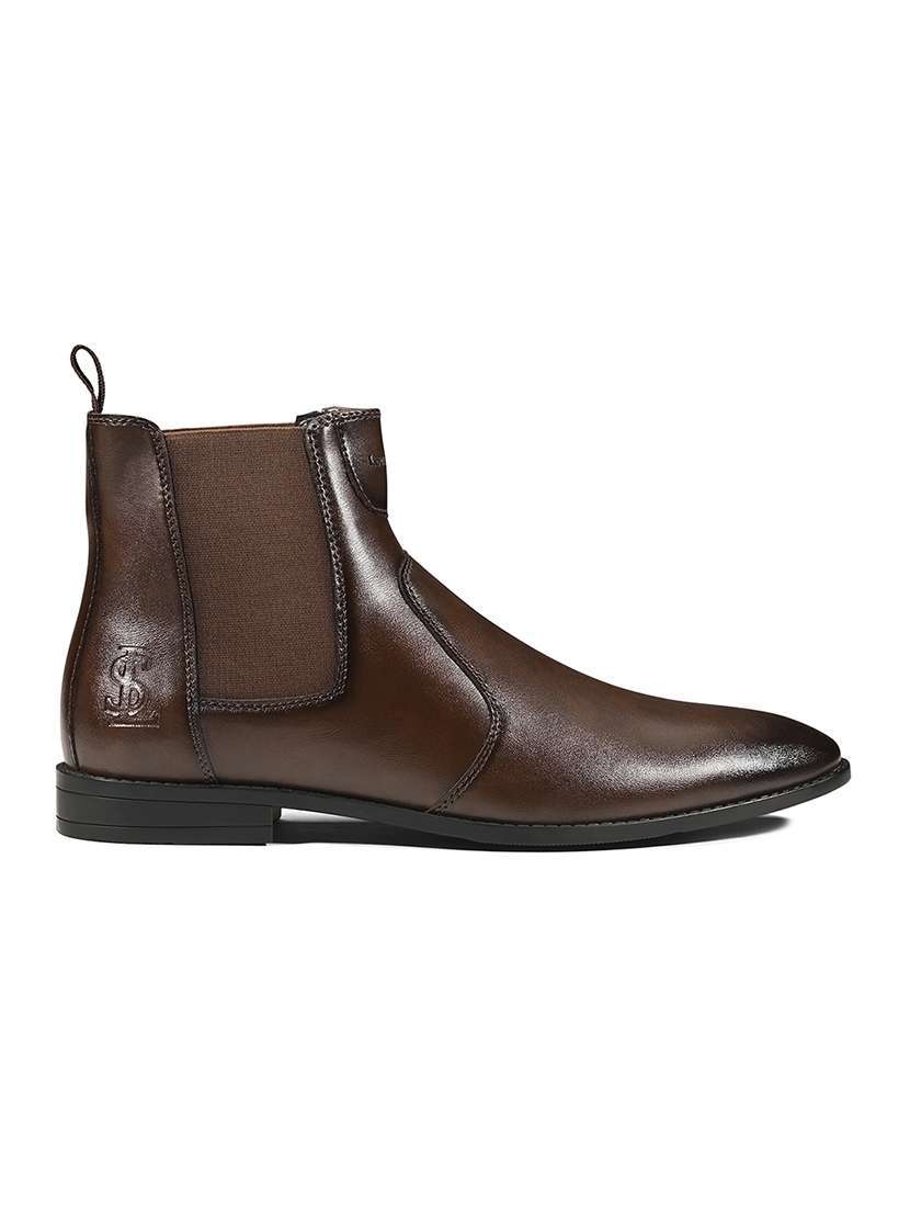 men brown slip on boot - 22517753 -  Standard Image - 1