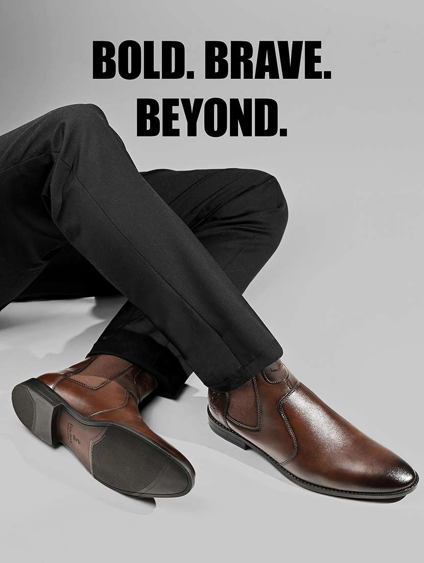 men brown slip on boot - 22517753 -  Standard Image - 4