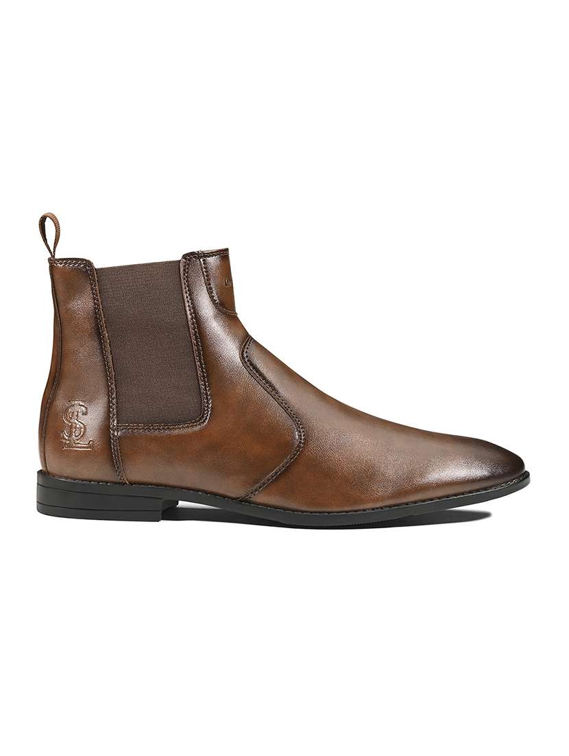 men tan slip on boot - 22517755 -  Standard Image - 1
