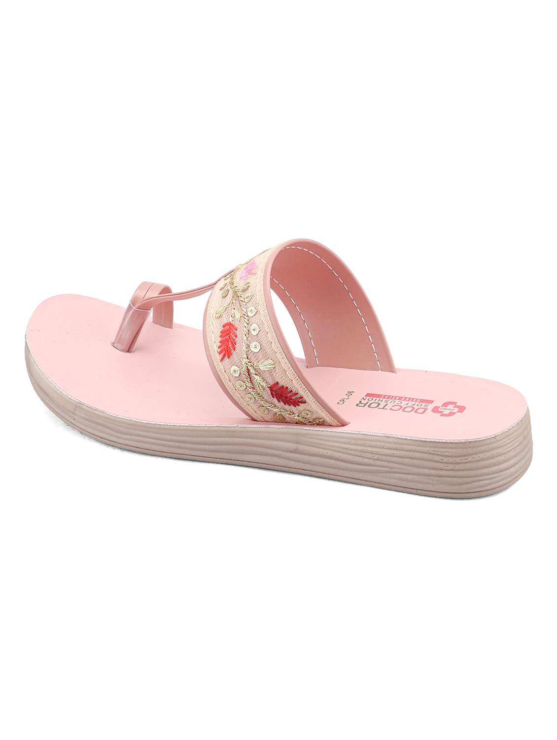 women embroidered one toe flat sandal - 22517776 -  Standard Image - 1