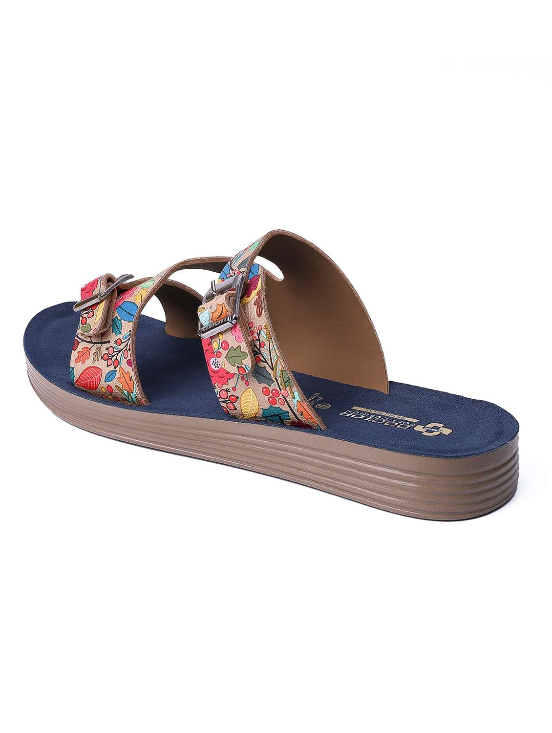 women printed slip on flat sandal - 22517779 -  Standard Image - 1