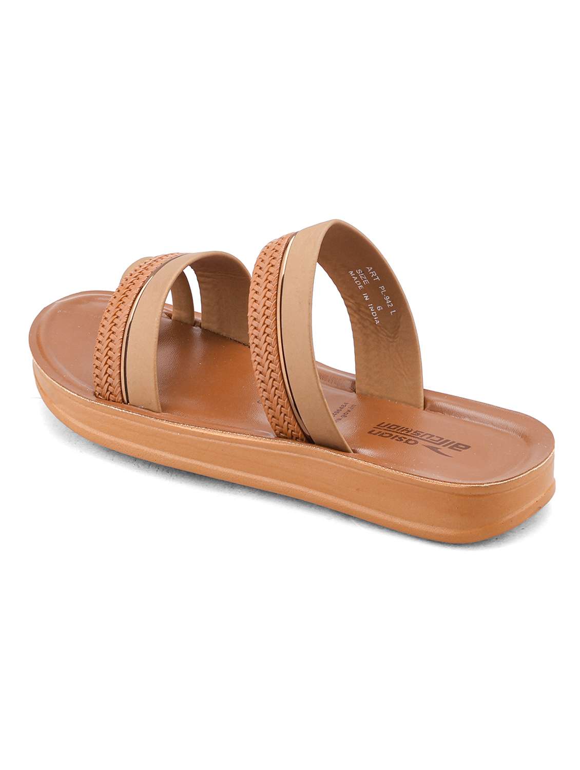 women textured one toe flat sandal - 22517785 -  Standard Image - 1