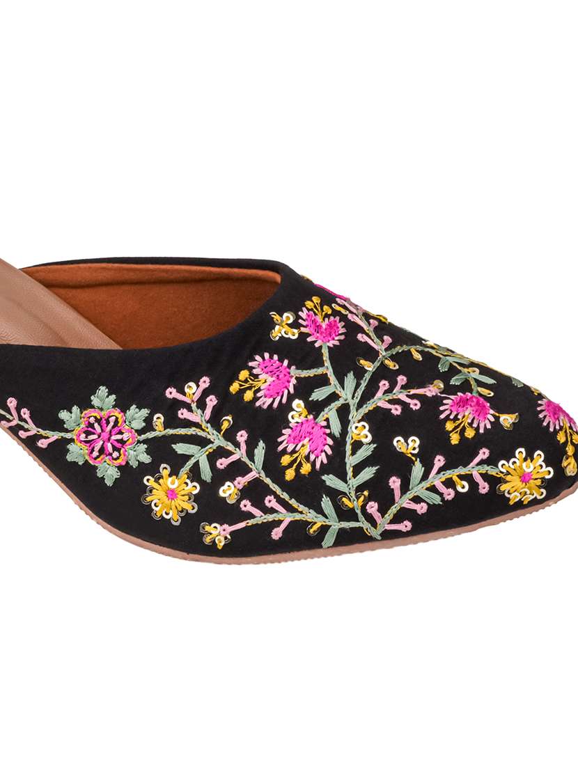 women embroidered slip on mules - 22517789 -  Standard Image - 4