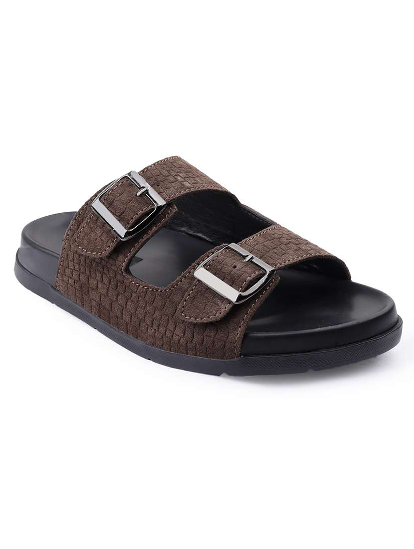 men textured slip on sandal - 22517831 -  Standard Image - 1