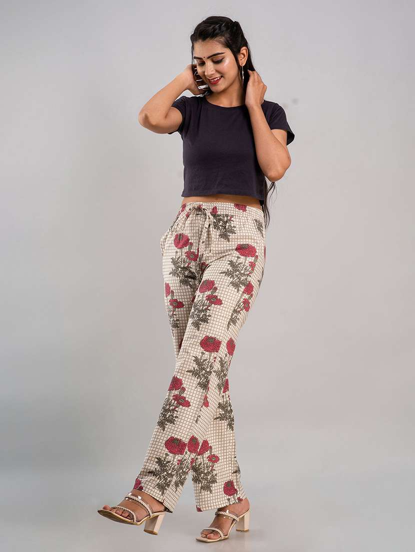 Women Printed Mid Rise Straight Palazzo - 22517891 -  Standard Image - 4
