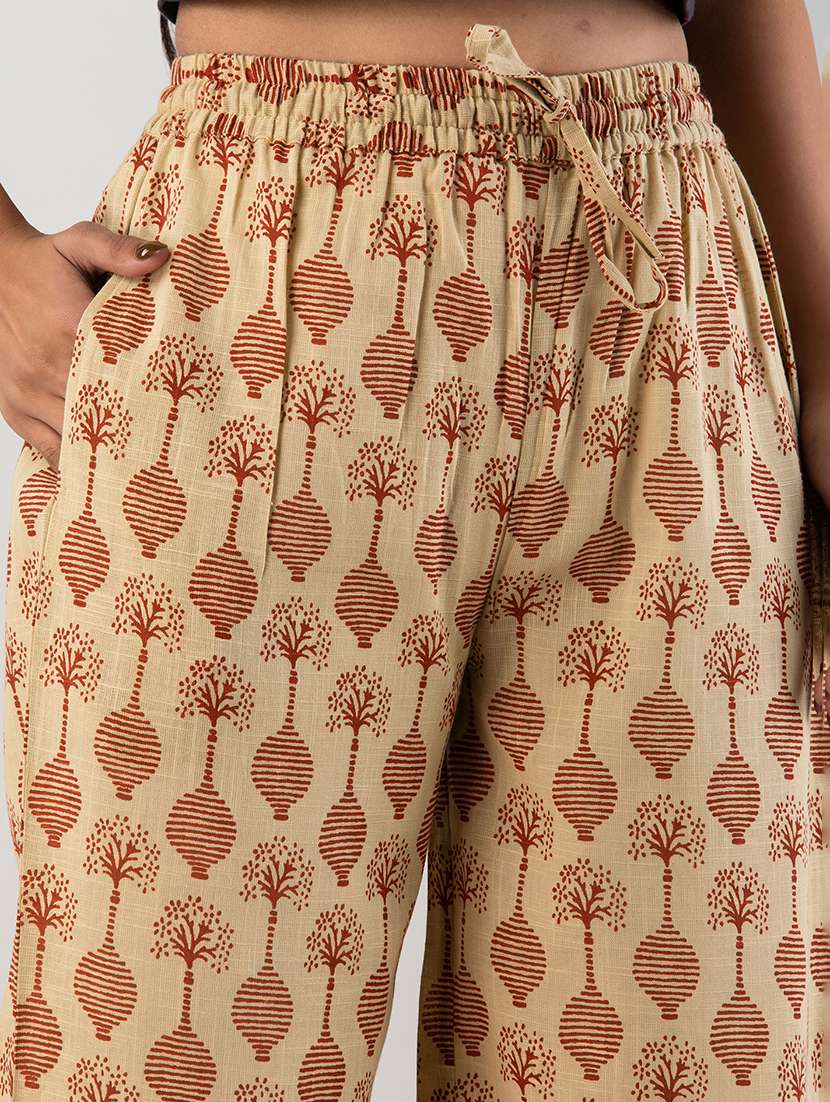 Women Printed Mid Rise Straight Palazzo - 22517896 -  Standard Image - 1