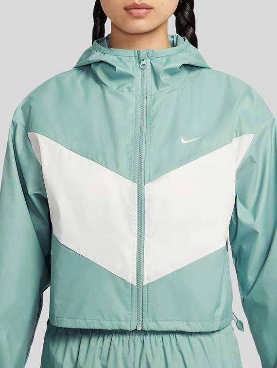 women colourblocked long sleeves hooded windcheater jacket - 22517901 -  Standard Image - 1
