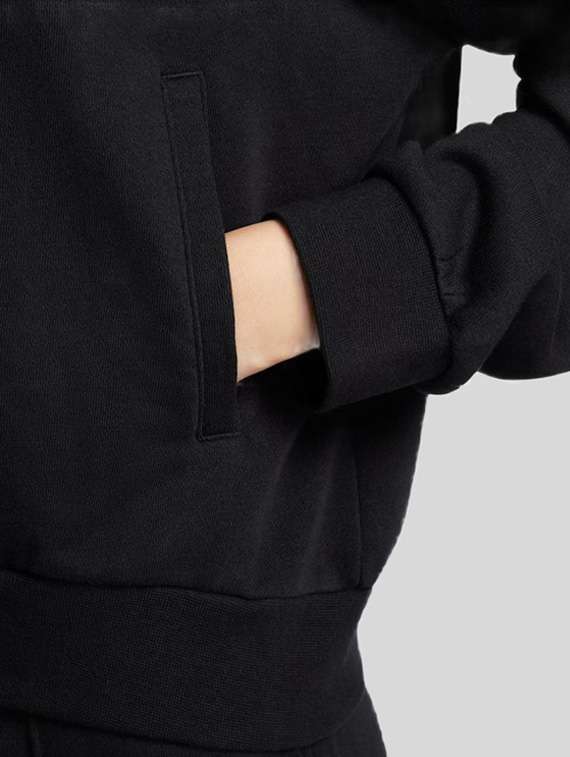 women solid long sleeves hooded sweatshirt - 22517903 -  Standard Image - 4