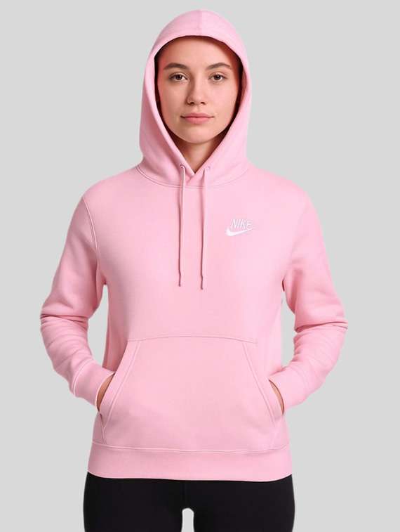 women solid long sleeves hooded sweatshirt - 22517907 -  Standard Image - 1
