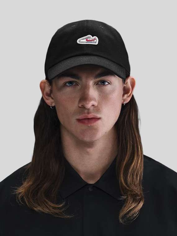 nike black cotton unstructured patch cap - 22517908 -  Standard Image - 1