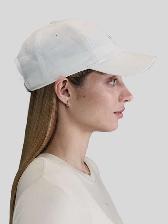 white cotton base ball cap with shoe patch - 22517909 -  Standard Image - 1