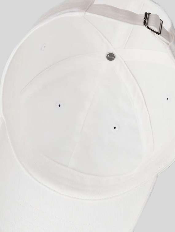 white cotton base ball cap with shoe patch - 22517909 -  Standard Image - 4