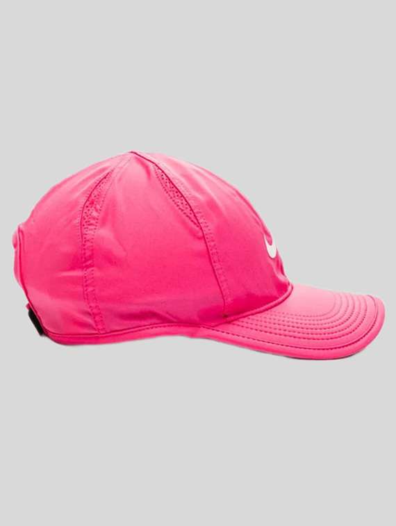 pink polyester base ball cap with white logo - 22517913 -  Standard Image - 1