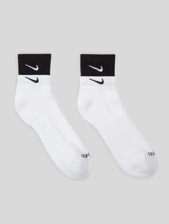 nike everyday plus cushioned ankle socks in white with black trim - 22517919 -  Standard Image - 1