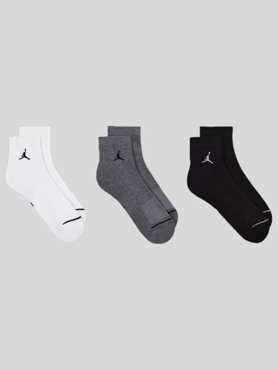multi-colour polyester solid ankle length socks - pack of 3 - 22517924 -  Standard Image - 1