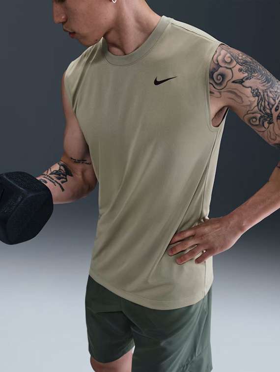 men solid sleeveless regular fit t-shirt - 22518219 -  Standard Image - 1