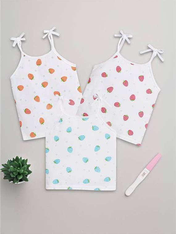 kids pack of 3 printed sleeveless jhabla - 22518284 -  Standard Image - 1