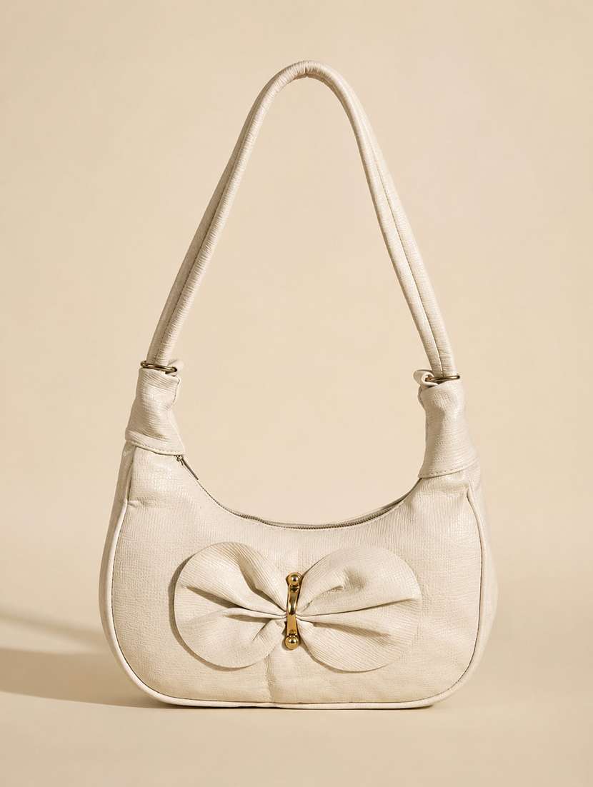 beige textured sling bag - 22518304 -  Standard Image - 1