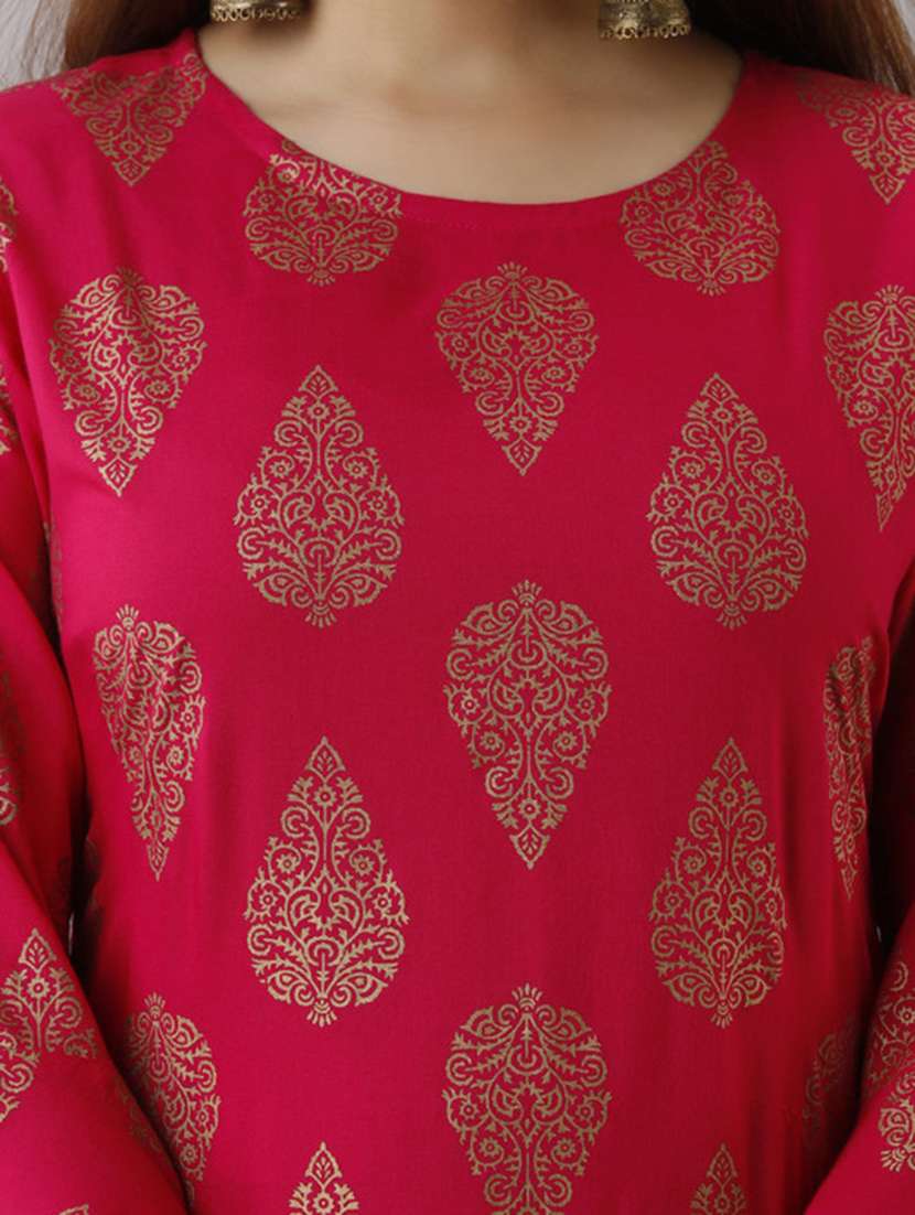 Women Printed Three Quarter Sleeve Kurta Sharara Set - 22518364 -  Standard Image - 1