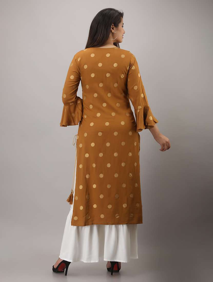 women printed three quarter sleeve kurta sharara set - 22518368 -  Standard Image - 4