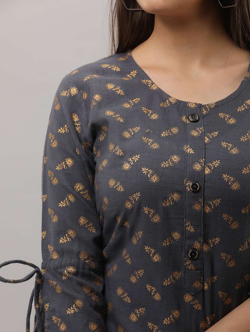 women printed three quarter sleeve kurta sharara set - 22518373 -  Standard Image - 1