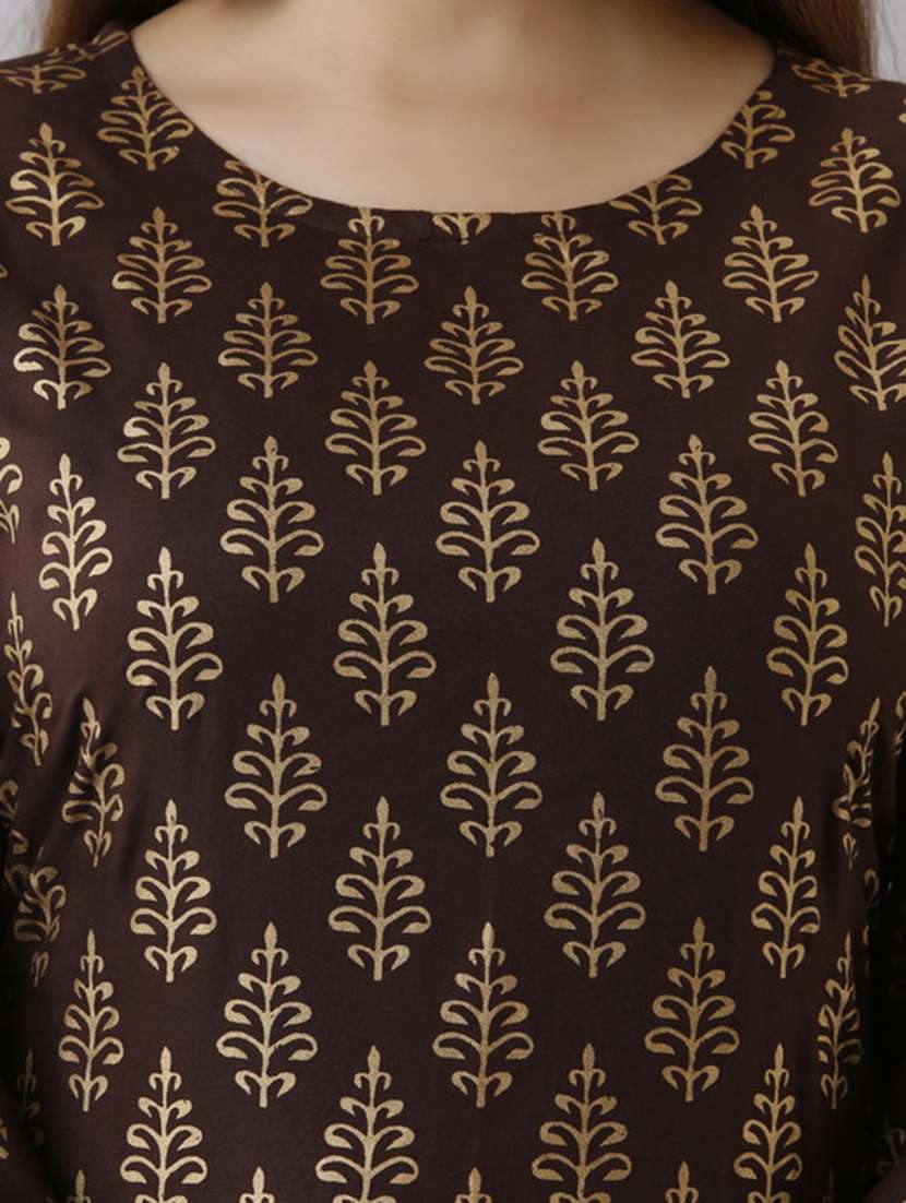 women printed three quarter sleeve kurta sharara set - 22518382 -  Standard Image - 1