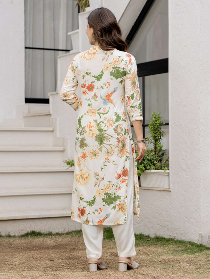 Women Printed Three Quarter Sleeve Kurta Pant With Dupatta Set - 22518411 -  Standard Image - 4