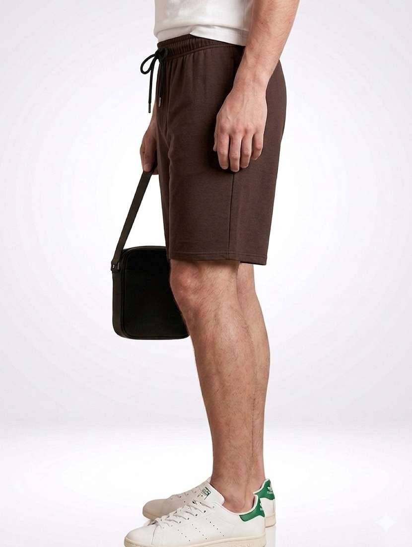 men solid mid rise regular fit shorts - 22518418 -  Standard Image - 1