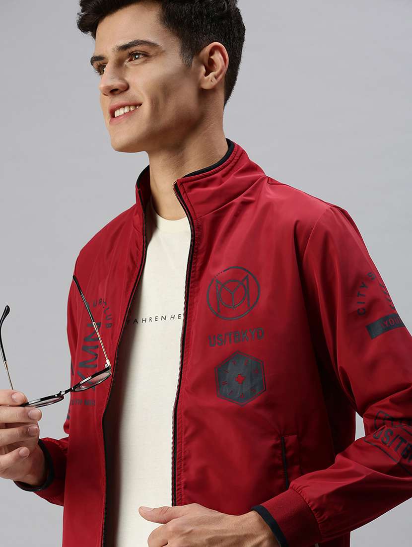 men printed long sleeve insulator bomber jacket - 22518423 -  Standard Image - 1