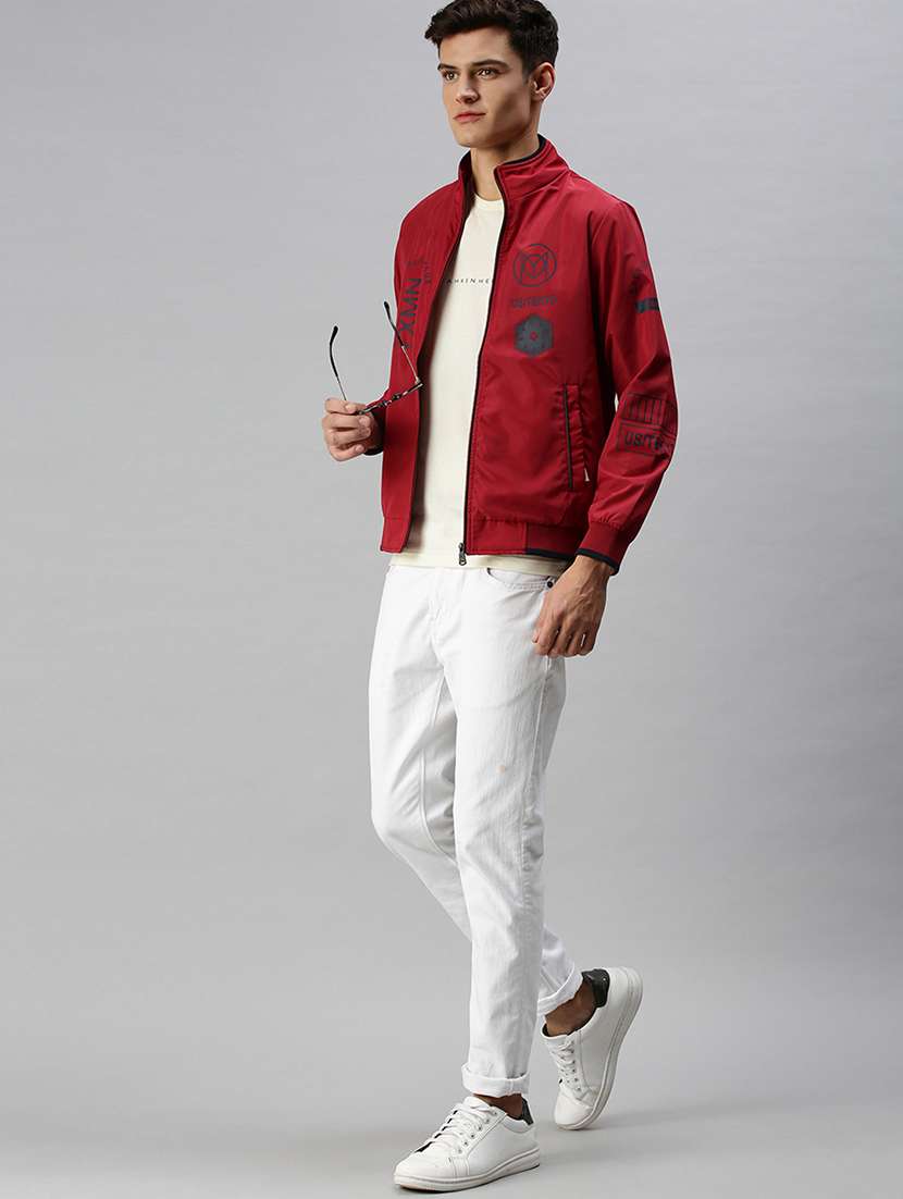 men printed long sleeve insulator bomber jacket - 22518423 -  Standard Image - 4