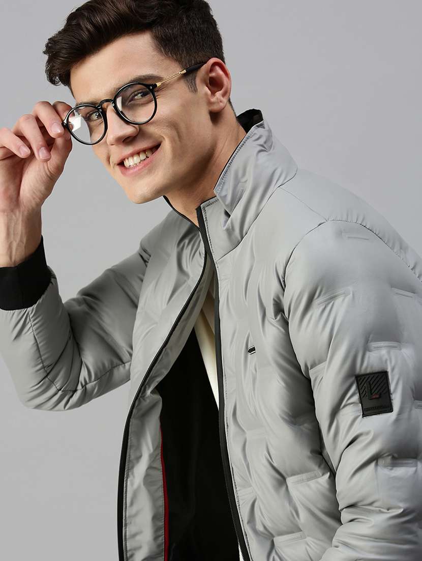 men solid long sleeve insulator puffer jacket - 22518433 -  Standard Image - 1