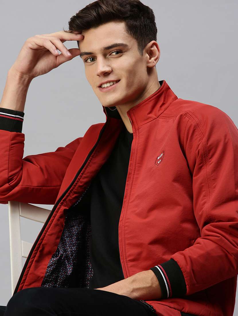 men solid long sleeve insulator bomber jacket - 22518449 -  Standard Image - 1