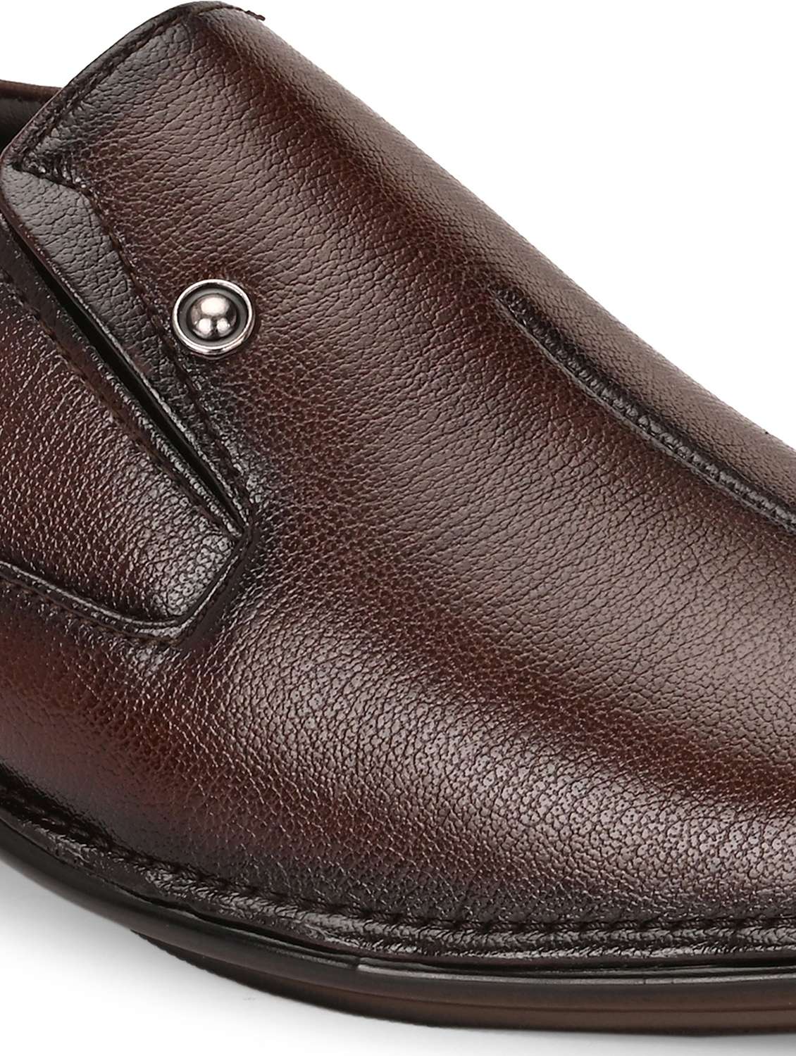men brown slip on formal shoes - 22518464 -  Standard Image - 4