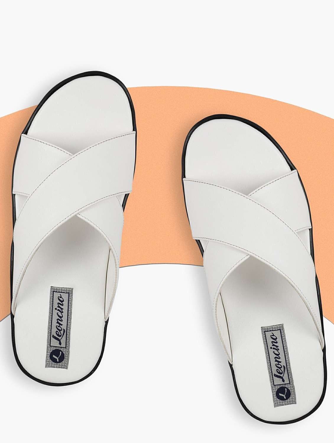 men white slip on sandal - 22518470 -  Standard Image - 1