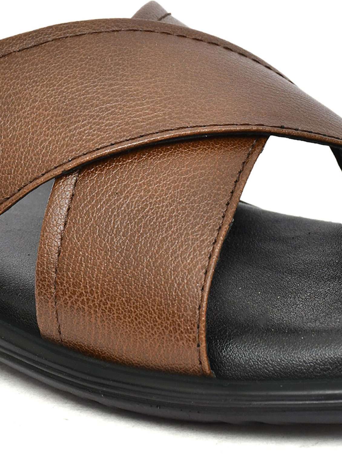 men tan slip on sandal - 22518477 -  Standard Image - 4