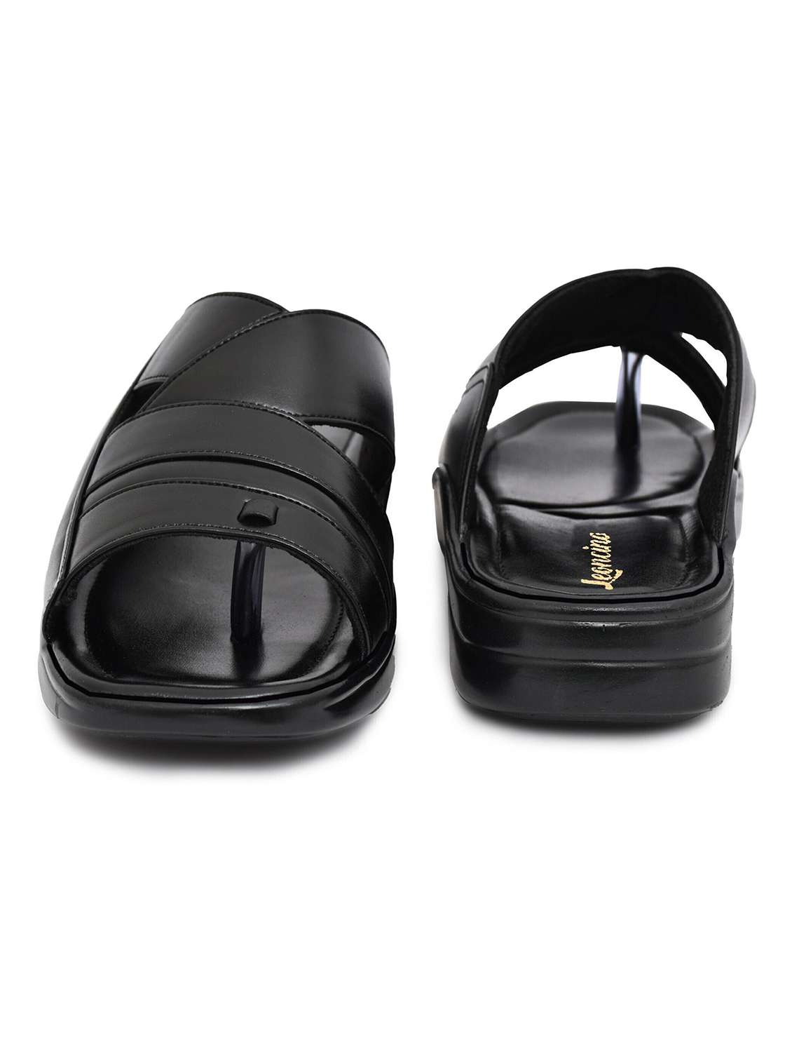 men black slip on sandal - 22518478 -  Standard Image - 4