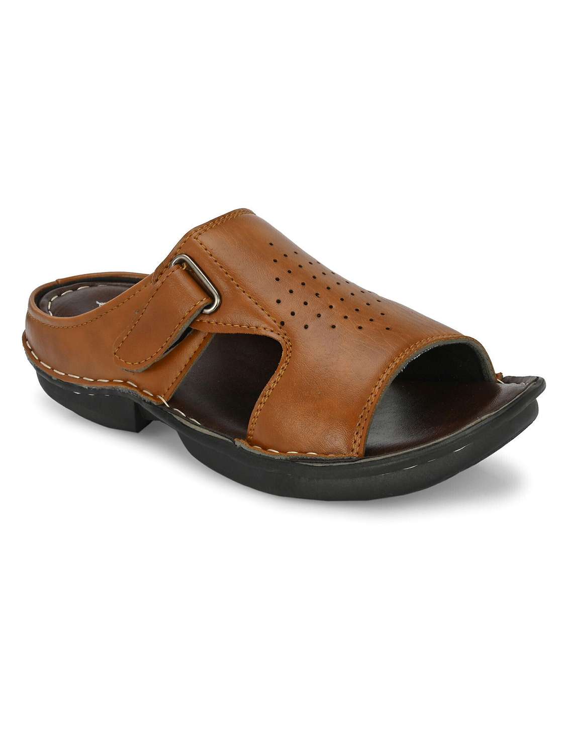 men tan slip on sandal - 22518480 -  Standard Image - 1