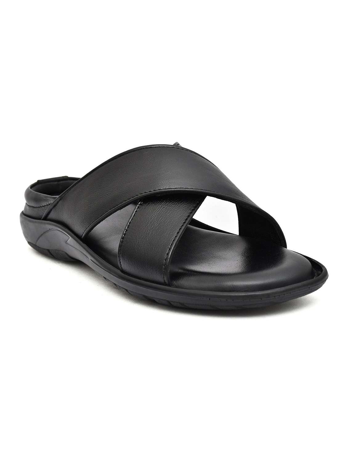 men black slip on sandal - 22518483 -  Standard Image - 1
